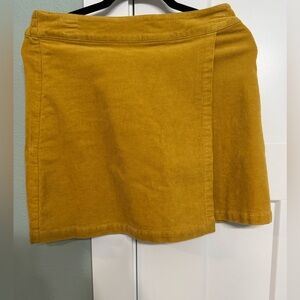 Copper Key Golden Corduroy Mini Skirt